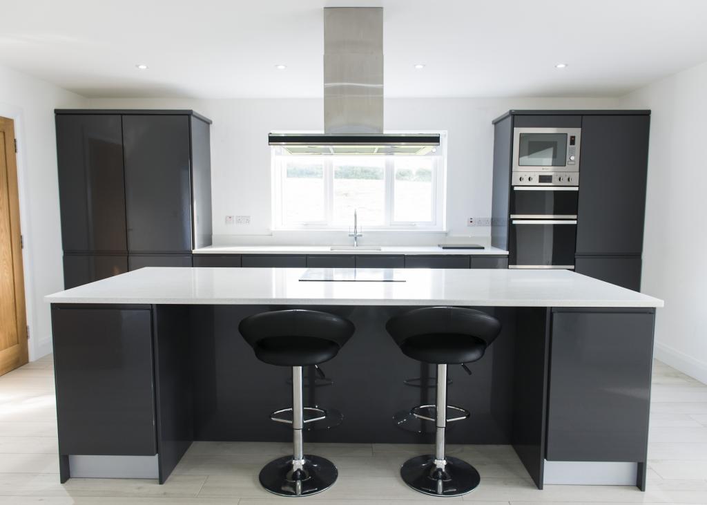 High Gloss Black Kitchen